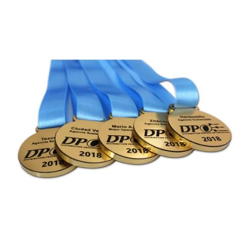 Medalla madera metalizada DPO