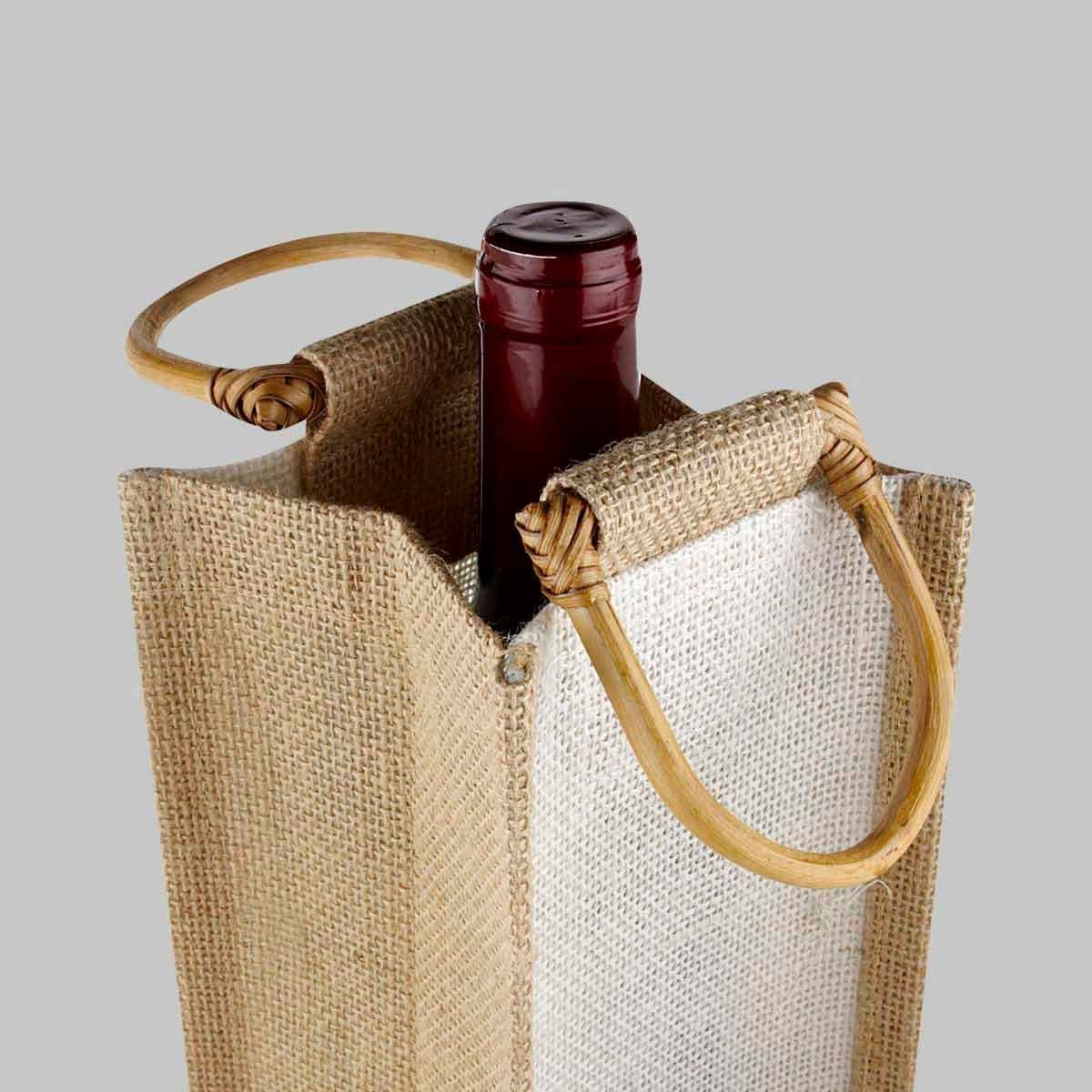 Estuche para vinos de yute