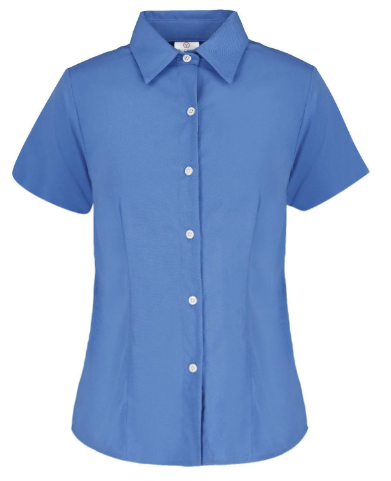 Camisa Gabardina Manga Corta Azul