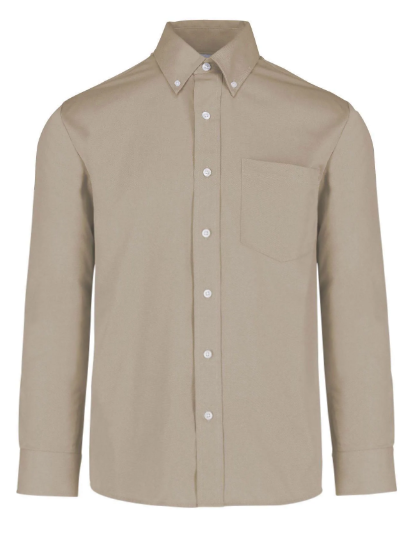 Camisa Gabardina Manga Larga Beige