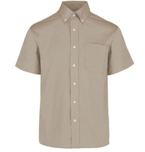 Camisa Gabardina Manga Corta Beige