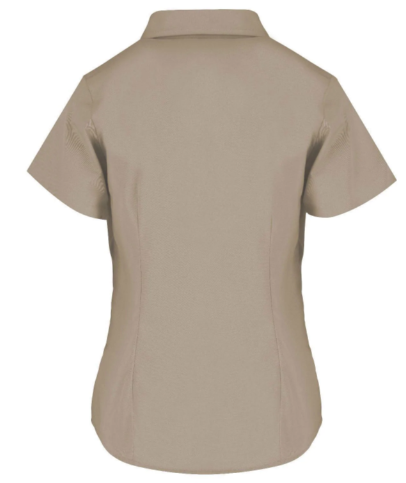 Camisa Gabardina Manga Corta Beige