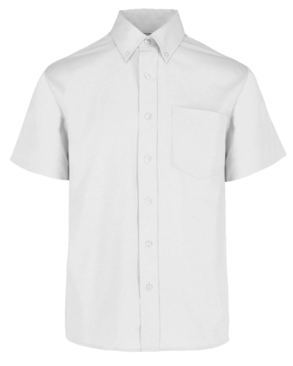 Camisa Gabardina Manga Corta Blanca