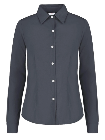 Camisa Gabardina Manga Larga Gris