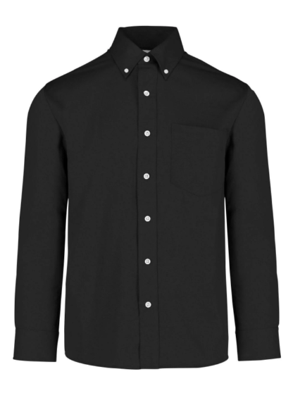 Camisa Gabardina Manga Larga Negra