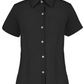 Camisa Gabardina Manga Corta Negra