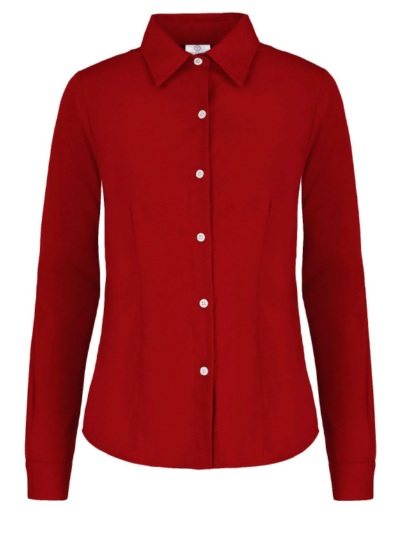 Camisa Gabardina Manga Larga Roja