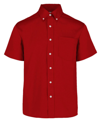 Camisa Gabardina Manga Corta Roja