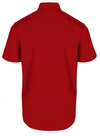 Camisa Gabardina Manga Corta Roja