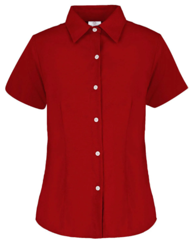 Camisa Gabardina Manga Corta Roja