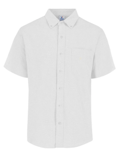 Camisa Oxford Manga Corta Blanca