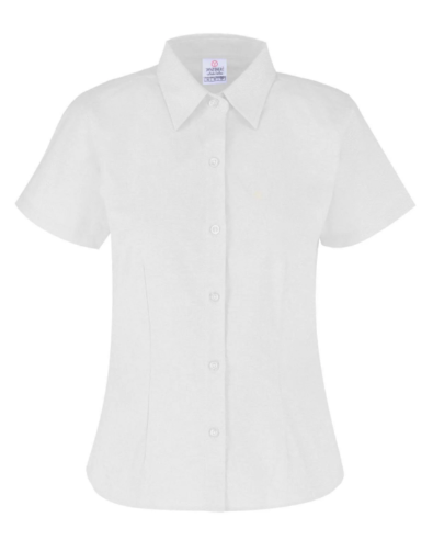 Camisa Oxford Manga Corta Blanca